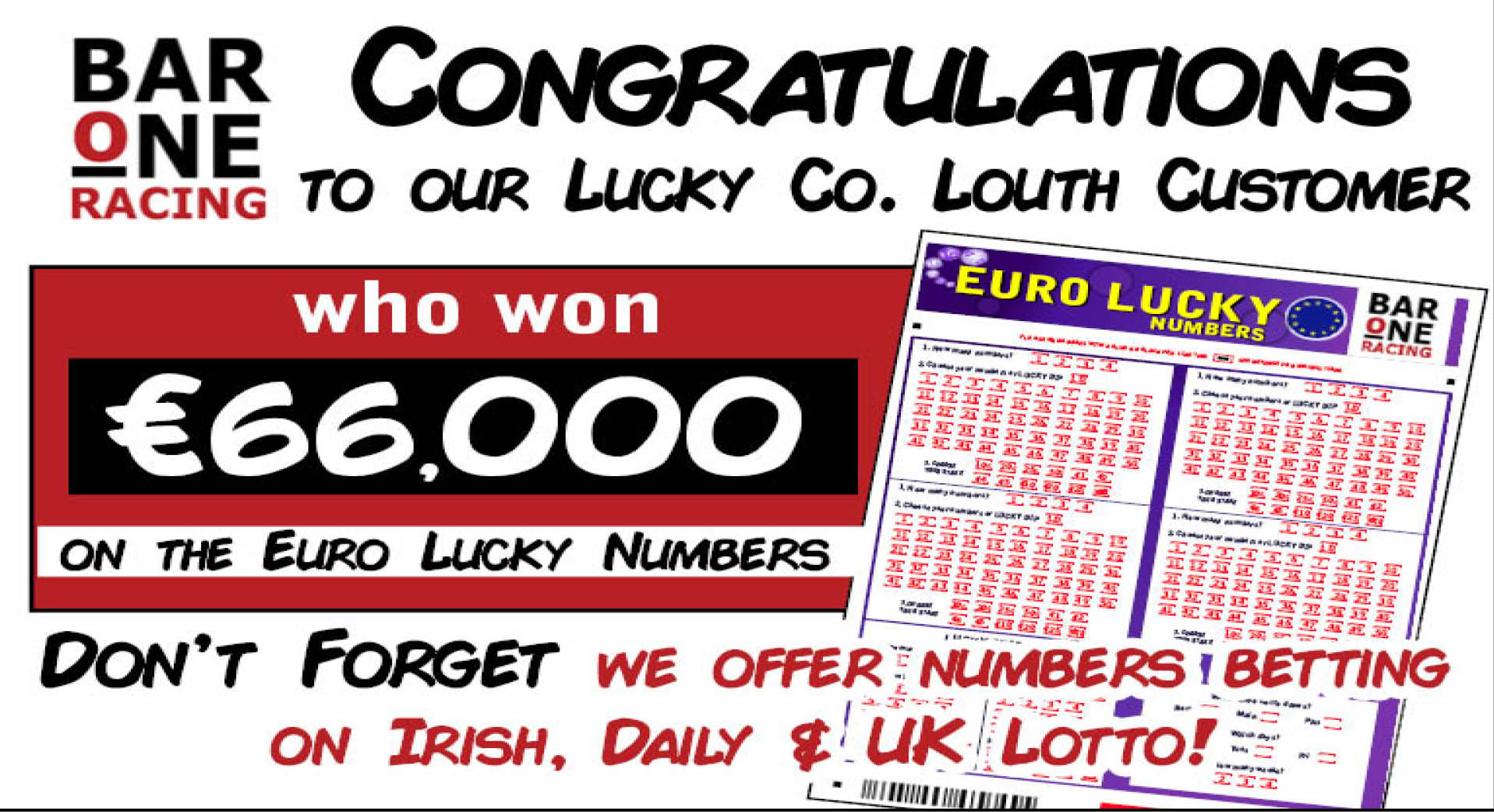 Lucky Punter Lands €66k Euro Lucky Millions Win! – Sports, Racing ...