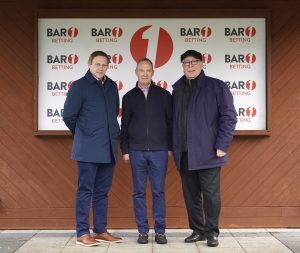 John Sheridan, Fairyhouse racecourse manager, legendary jockey Paul Carberry, and BAR 1 Betting CEO Barney O'Hare pictured (left to right) at the launch of BAR 1 Betting's sponsorship of the Bobbyjo Chase.