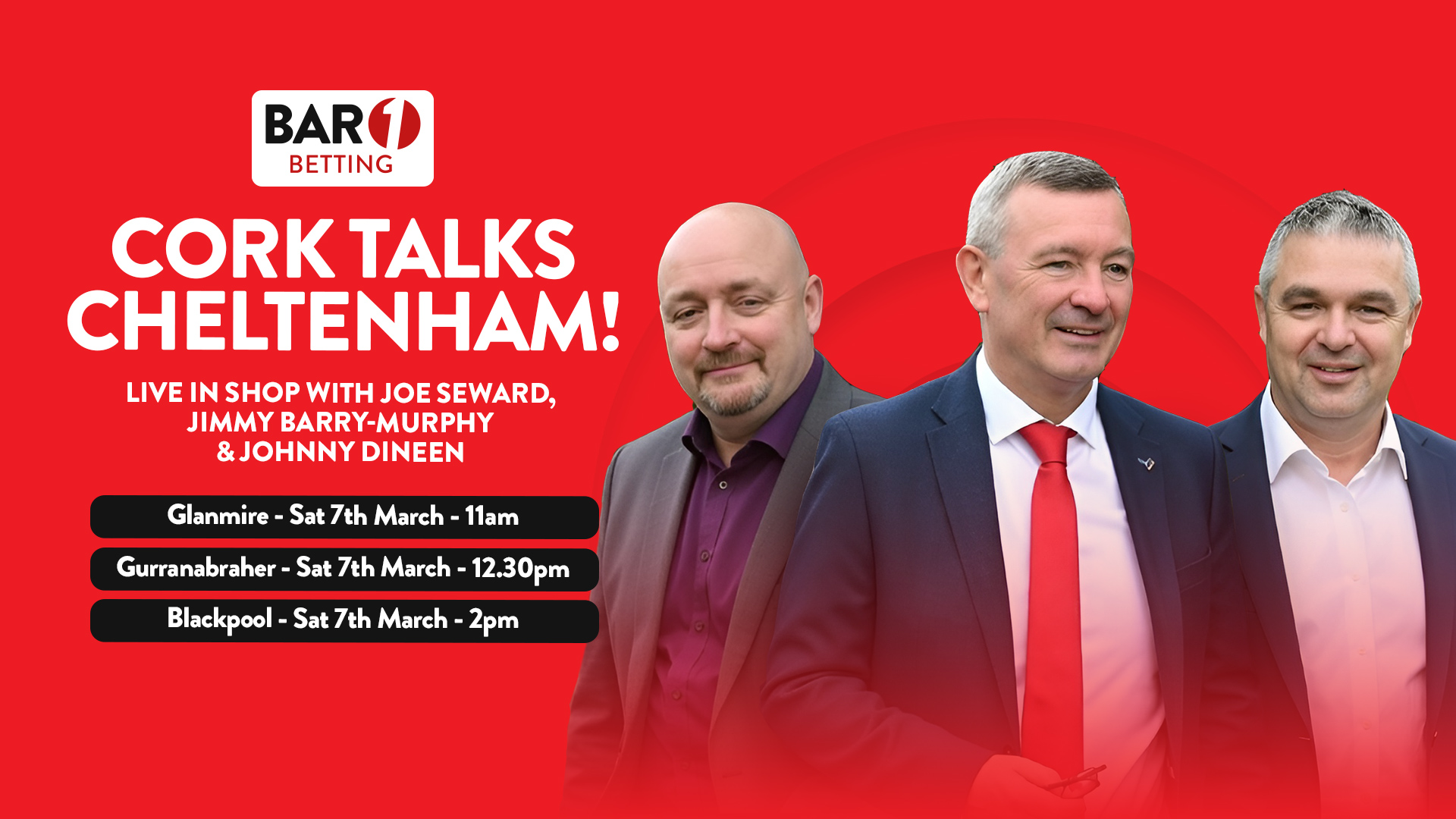 BAR 1 Betting Brings Cheltenham to Cork with Live In-Store Preview Tour ...